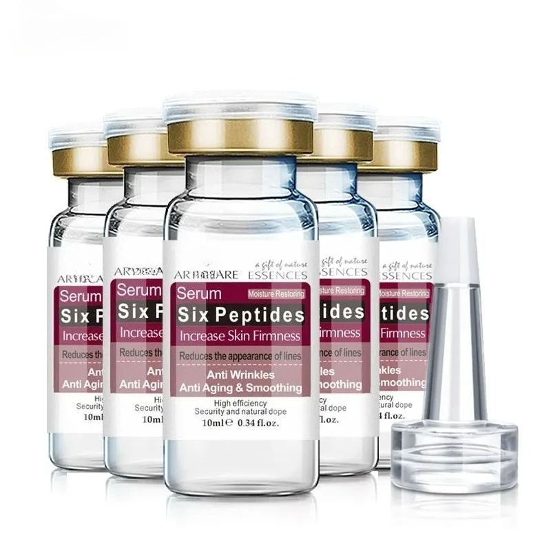 Six Peptides Face Serum 5pcs/10pcs/Lot for Moisturizing Facial Essence Skin Care Peptide Face Liquid 5