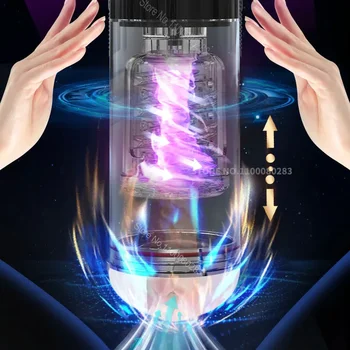 Male Sex Toy Automatic Sucking Telescopic Rotating Masturbator Cup For Men Real Vaginal Suction Pocket Blowjob Adult Product