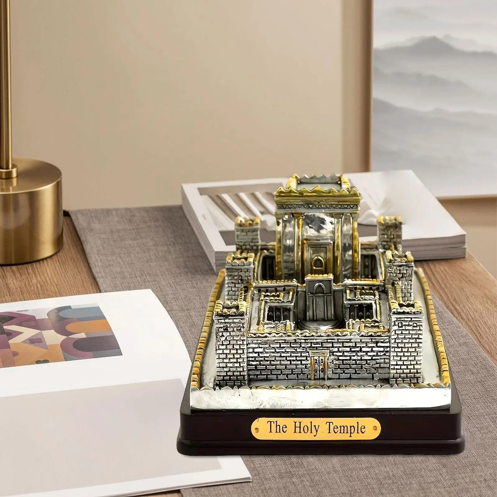 The Holy Temple Statue Collectible Creative Table Sculpture Jerusalem Model For Office Shelf Desk Cabinet Housewarming Gift