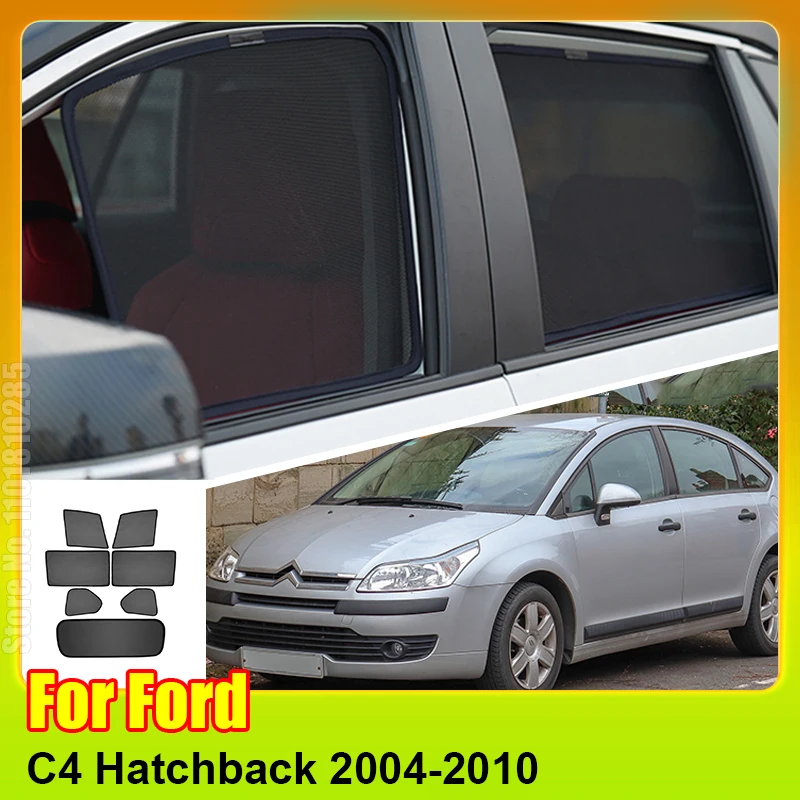 

For CITROEN C4 Hatchback 2004-2010 Car Magnetic Sunshade Shield Front Windshield Curtain Rear Side Window Sun Shade Visor