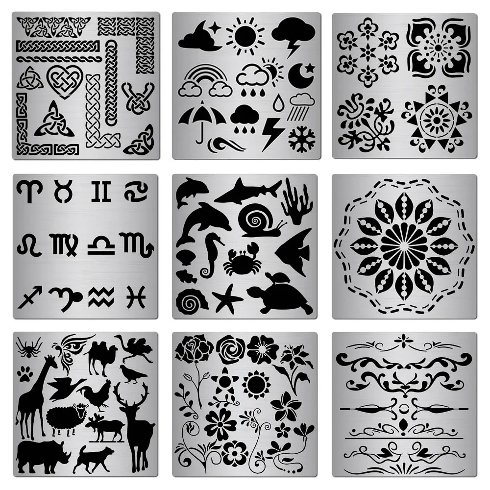 6.3IN Metalen Keltische Triquetra Knoop Stencil Templates Viking Symbool Wicca Herbruikbare Stencils Voor Schilderen Op Hout Muur Canvas Hout