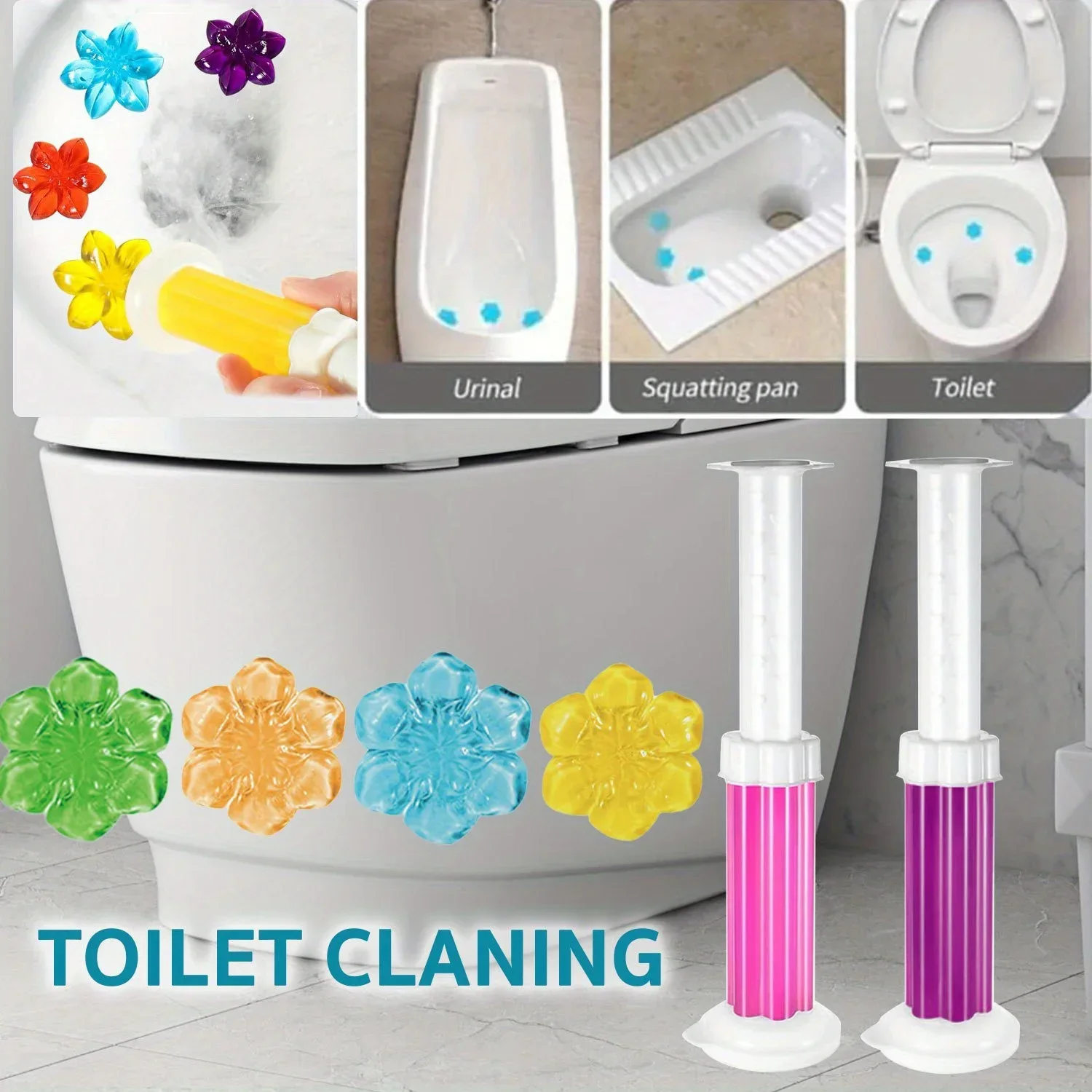 6in 1box floral toilet cleaning gel toilet deodorizing cleaner air freshener aromatherapy deodorizing cleaning and removing odor toilet cleaner gel toilet cleaner