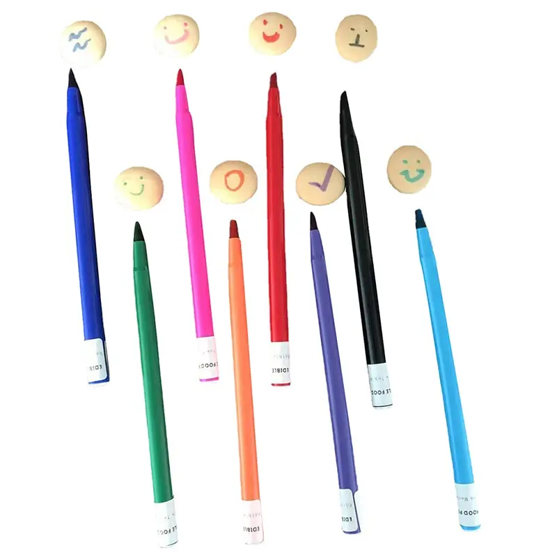 Edible Ink Markers Pigment Pen Brush Food Coloring Pen For Drawing Biscuits Fondant Cake Decorating Tools Cake DIY Baking Tool Cake Decorating Tools