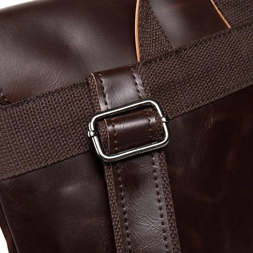 Vintage PU Leather Backpacks Bags For Men Pack Big Capacity Exquisite Crafts Rivet High Travel Child Hit Color School Bag Storag