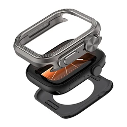 Premium Aluminum Alloy Case for Apple Watch - Metal Full Coverage Design (Brushed Slate)