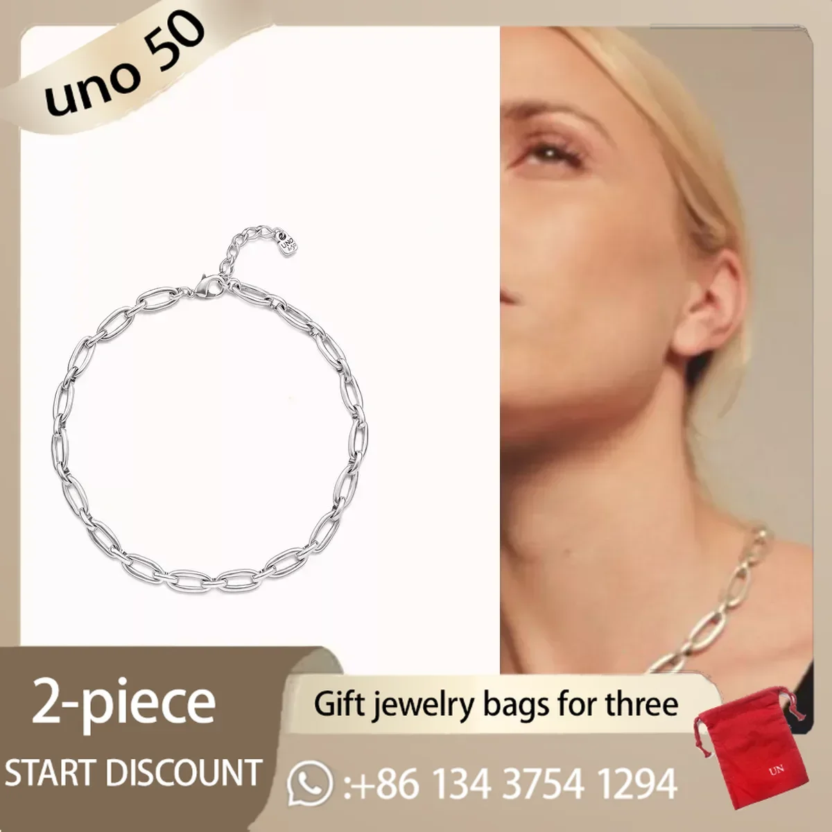 

2024 новый модный серебряный кулон для воротника UNO DE 50 925 высокого качества, ювелирные подарки