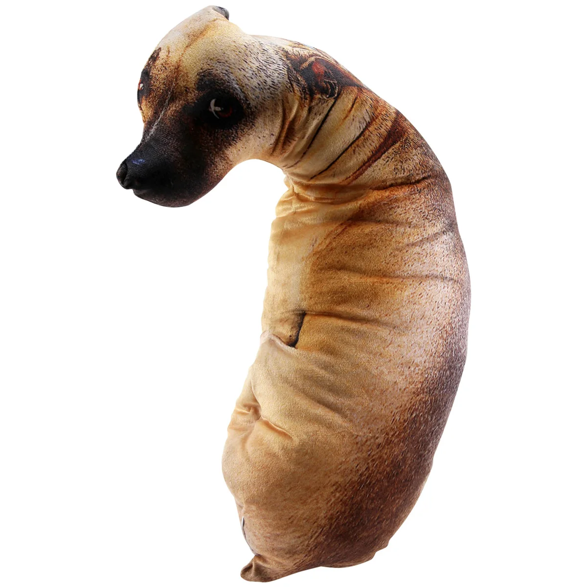 

3D Cute Bend Dog Printed Throw Pillow Lifelike Animal Funny Dog Head Cosplay Children Favorite Toy Cushion for Home