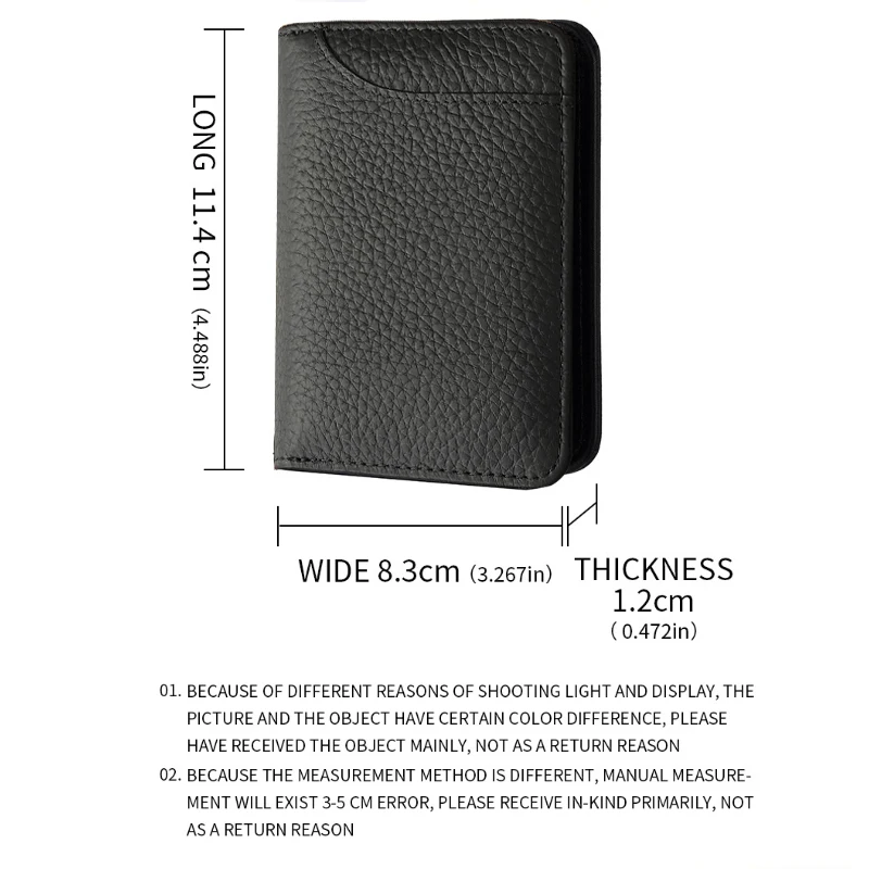 Portafoglio Portatile Ultra Sottile in PU, Mini Porta Carte di Credito, Portamonete, Porta Carte per Uomo, Portafogli Sottili e Compatti - immagine 3