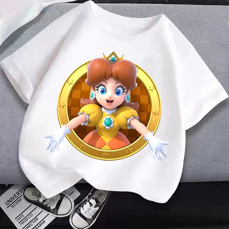 Camisetas de algodón para hombre y mujer de Super Mario, camiseta