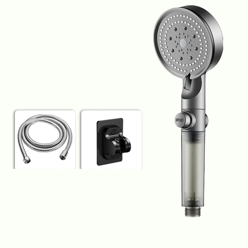 Household bath set nozzle booster shower head handheld nozzle bubble nano shower head large water output bathroom easy to use 2
