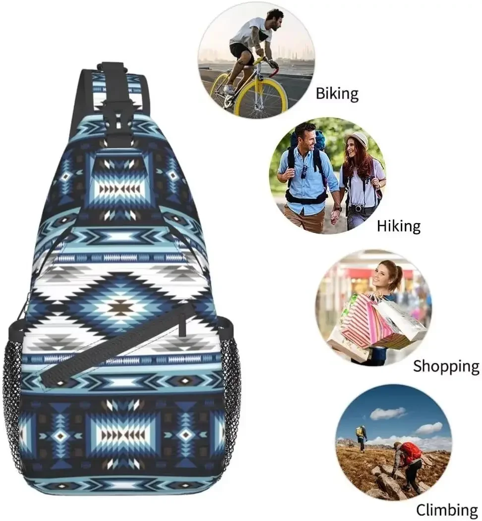 TropicalLife Sling Bag For Women & Men - Mini Crossbody Chest Backpack For Travel & Hiking (Aztec Pattern) - View #4