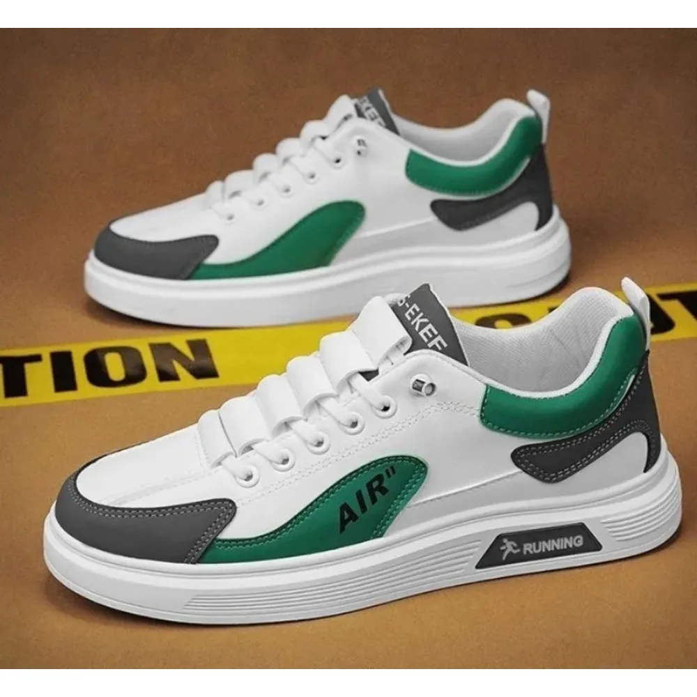 New Men's Shoes Leather Low Cut Fashion Trendy Running Sports Men's Casual Trendy Shoes - Image 2