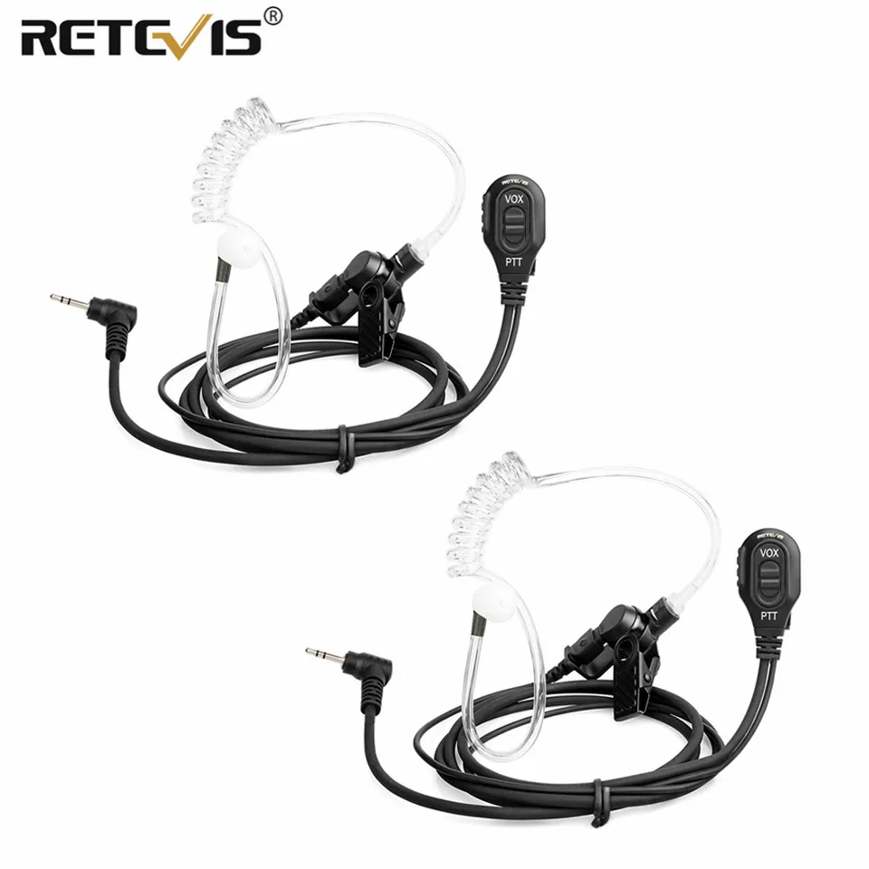2Pcs One-Spille 2.5 Millimetri Air Tubo Acustico Auricolare Vox Walkie Talkie Auricolare Per Il Motorola Tlkr T270/ T50 T3 Per Hyt Tc320 Retevis Rt45