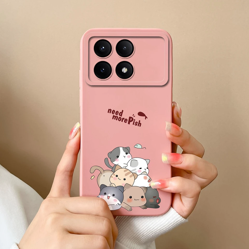 Lovely Cat Liquid Back Cover Case Coque
