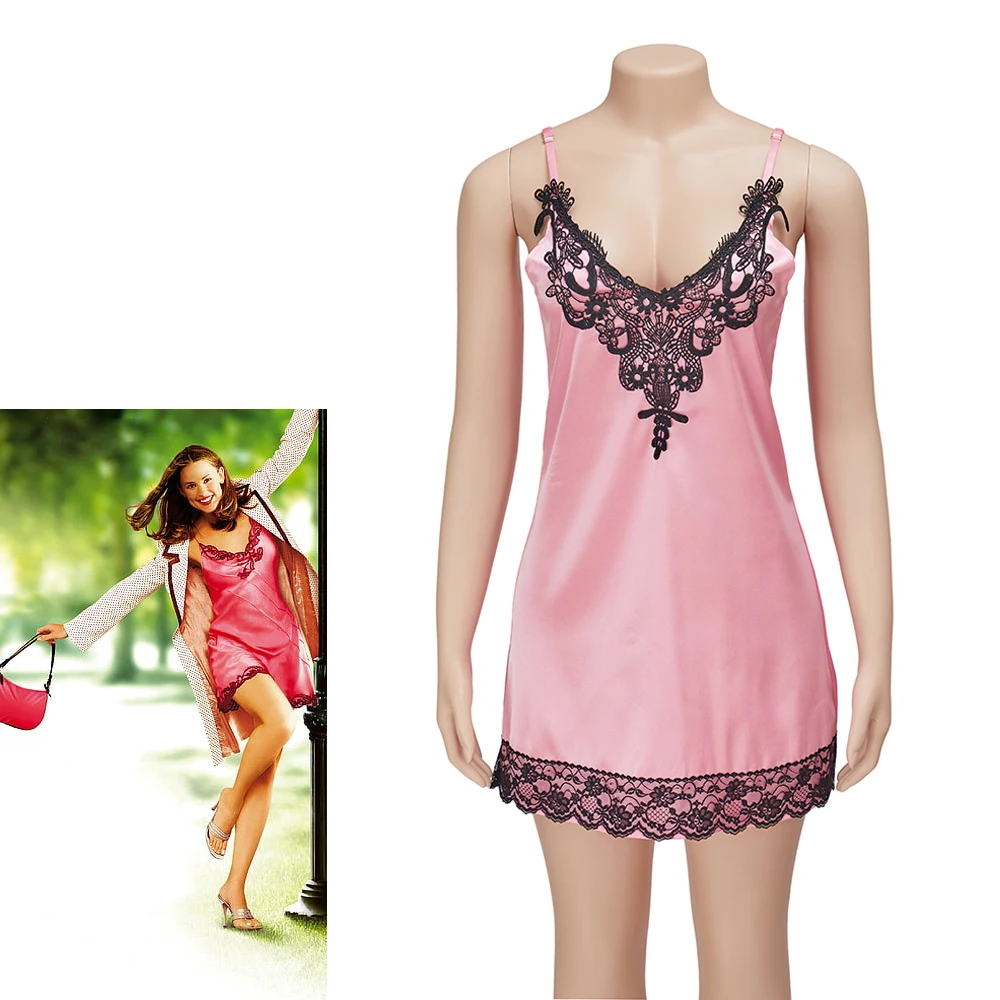 

Movie Suddenly 30 Cosplay Jenna Costume Halloween Women's Pink Dress 13 Going on 30 Cosplay Outfit Pajamas Dress