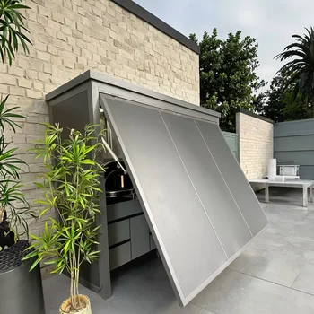 ครัวกลางแจ้ง, ตู้สแตนเลส 304 ยี่ห้อ Maxnice, พร้อมอ่างล้างจาน, ได้รับการรับรองมาตรฐาน CE ครัวกลางแจ้งแบบสั่งทำพิเศษในลานวิลล่าพร้อมหลังคา 1