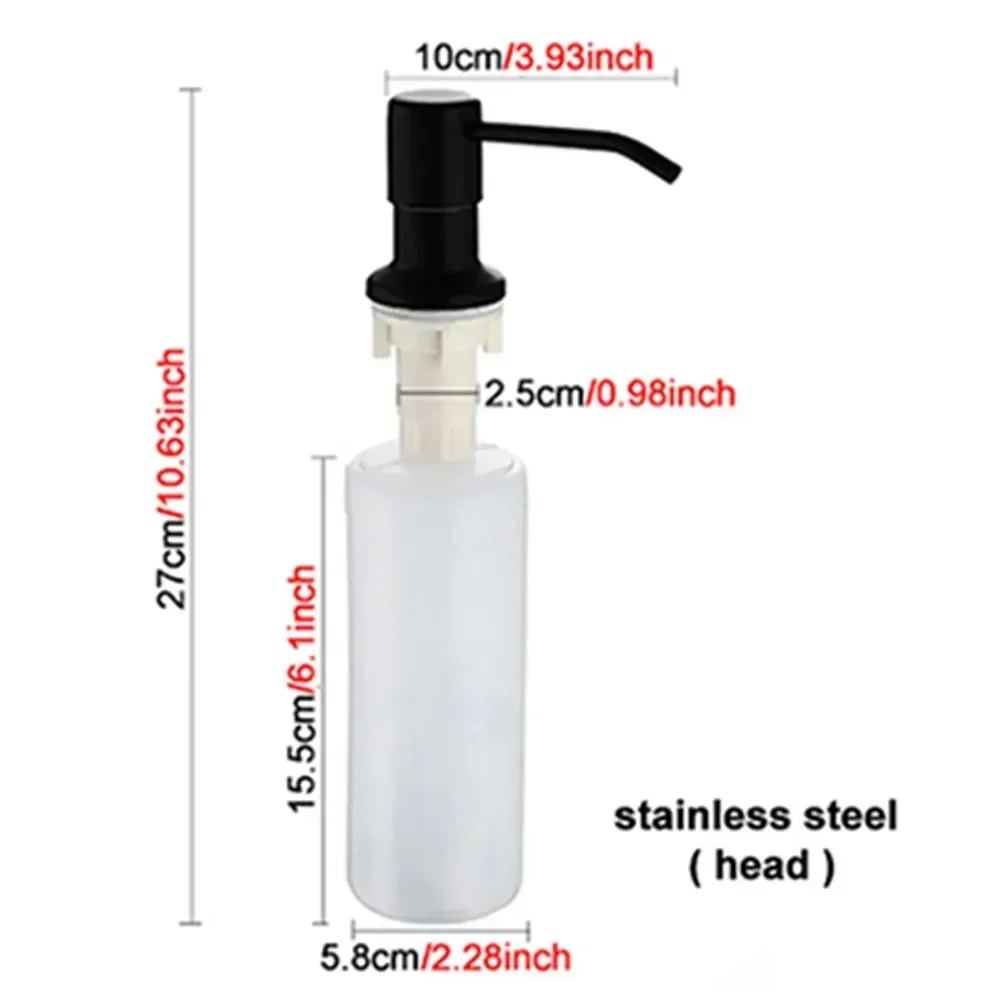 Soap dispenser high quality soap bottle replacement sink soap stainless steel 1pcs head home kitchen liquid lotion practical