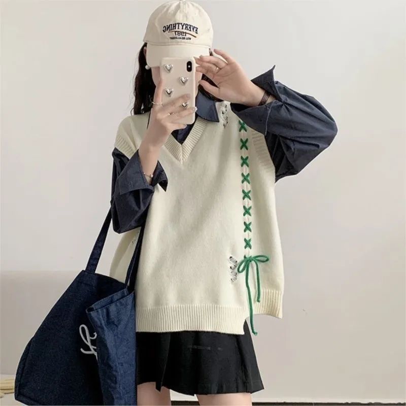 Creative Pregnant Women's Knitted Vest Jacket New Arrival Maternity Spring and Autumn V-neck Outerwear Sweater Jacket LH161