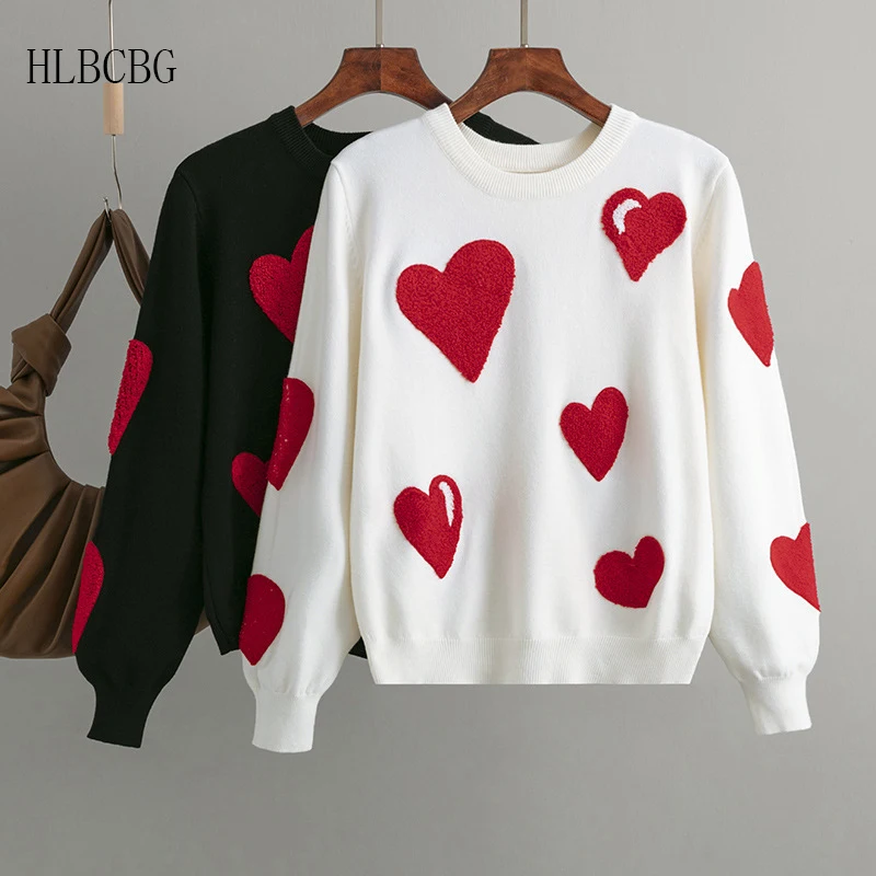

HLBCBG 2023 New Basic Style O-Neck Spring Autumn Women Pullover Sweaters Fashion Knit Casual Lady Winter Warm Top Sweater
