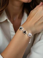 Bracelets personnalisés avec 5 photos, bijoux avec pendentif photo personnalisé, bracelet avec pendentif logo, cadeau commémoratif significatif 5
