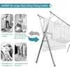 95 Inches Clothes Drying Rack Clothing Folding Indoor Outdoor, Heavy Duty Stainless Steel Laundry Drying Rack 6
