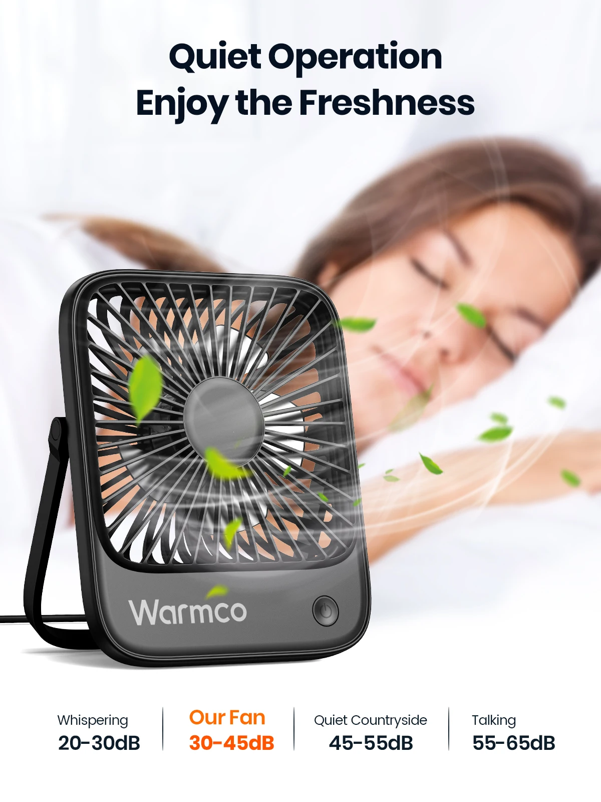 Mini Fan USB Desk Fan Portable Rechargeable 3 Speed Small Desktop Cooling Fan 18