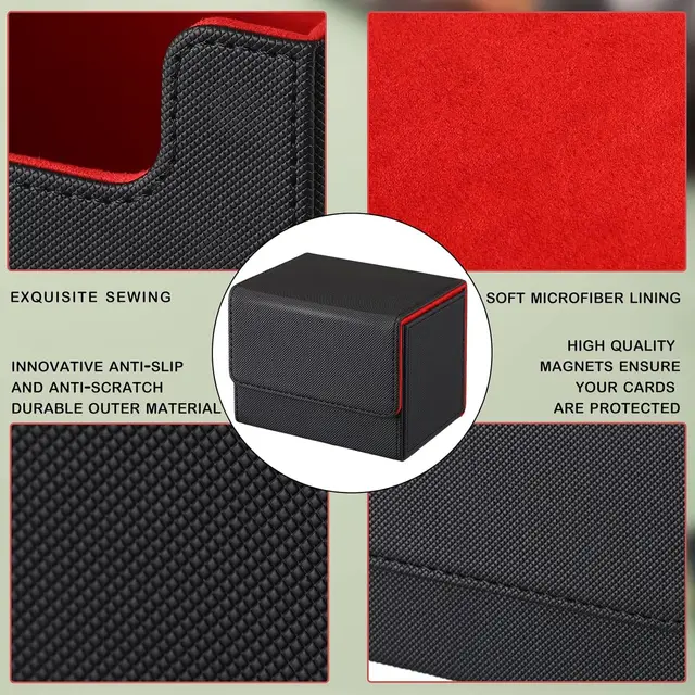 고품질 PU 가죽으로 만들어진 트레이딩 카드 상자