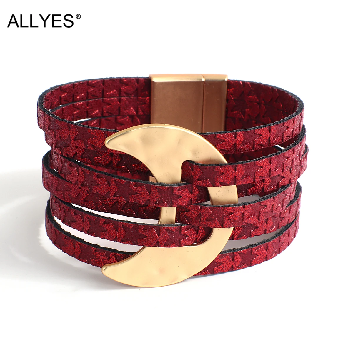 GAUEIOUR Bracciale con perline Boho, braccialetto multistrato in legno, braccialetto con nappe, set di braccialetti elastici (set di quattro pezzi blu pavone), Argento sterling