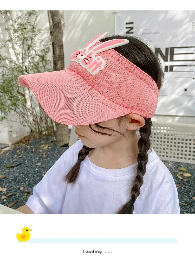 2023 New Sun Children Visors Cute Rabbit Wings Bunny Summer Hat for Kids Boys Girls Hats 3-12years Old_voghion.com