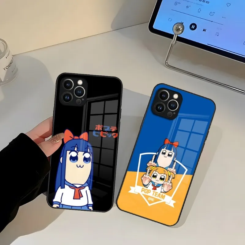 Custodia Per Telefono Pop Team Epic Pipi Anime Per Iphone 14 12 11 13 Pro Max Mini 8 X Xr Xs 7 Puls 6 Glass
