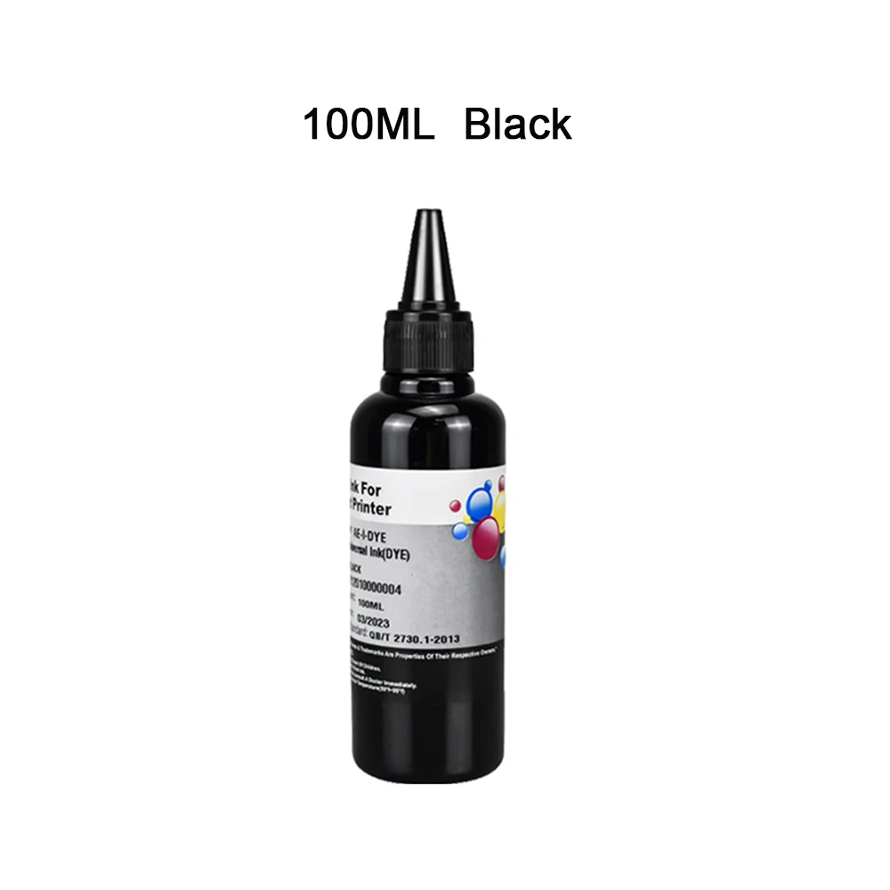 4 Color Dye Ink For HP,4 Color+100ML,for HP Premium Dye Ink,General for HP printer ink all models 302XL 62XL 63XL 301XL 304XL