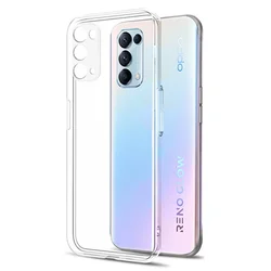Premium Transparent Soft TPU Clear Silicone Phone Case for Reno 5 Pro Plus 5G (Clear)