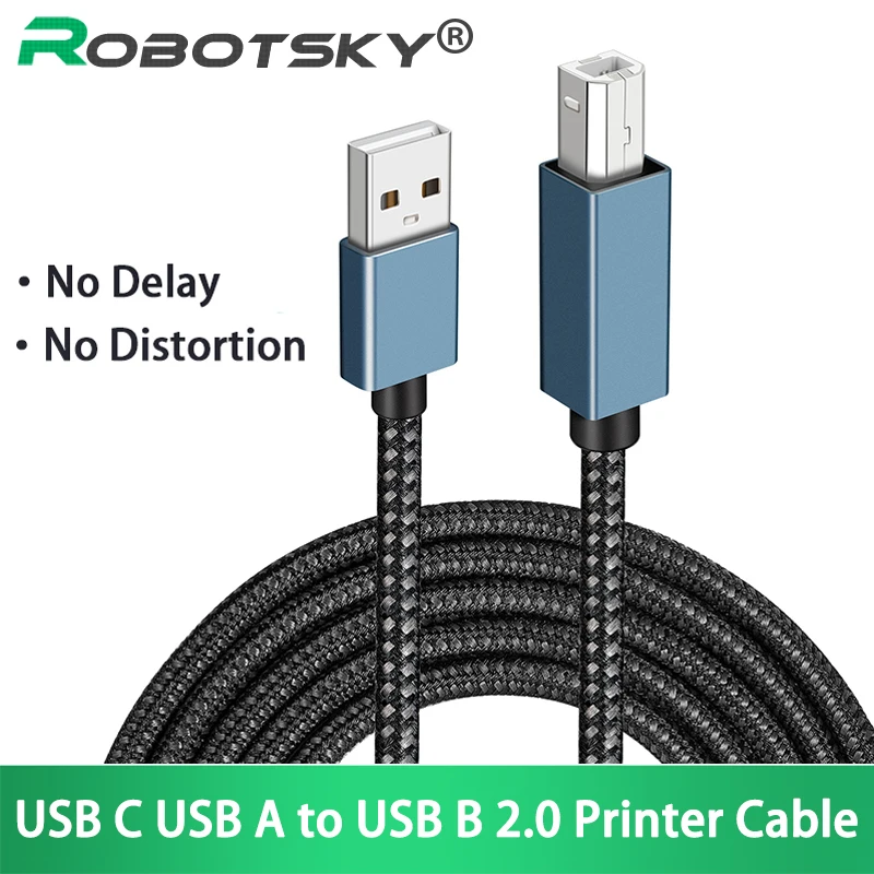 Cable USB C vers USB B, Imprimante, 2m