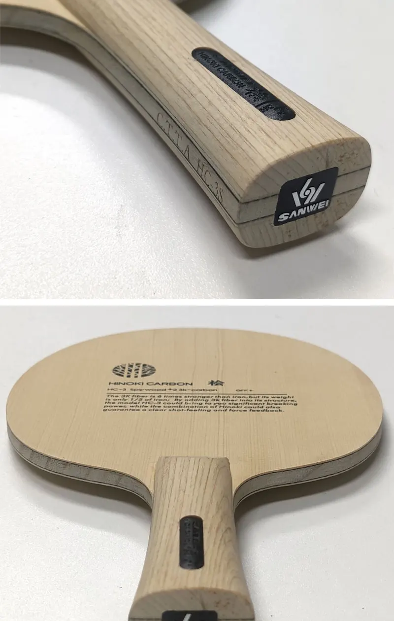 SANWEI HC3S Hinoki Carbon Tischtennisschläger OFF+ Ping-Pong-Klinge für schnelles Angriff mit Schlaufe – Detail 4
