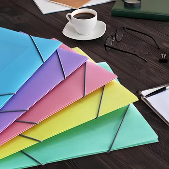 Raccoglitore per progetti A4 di grande capacità da 5 pezzi, borsa per documenti elastica, copertina smerigliata, cartella per documenti scolastici per ufficio, scatola per documenti scolastici