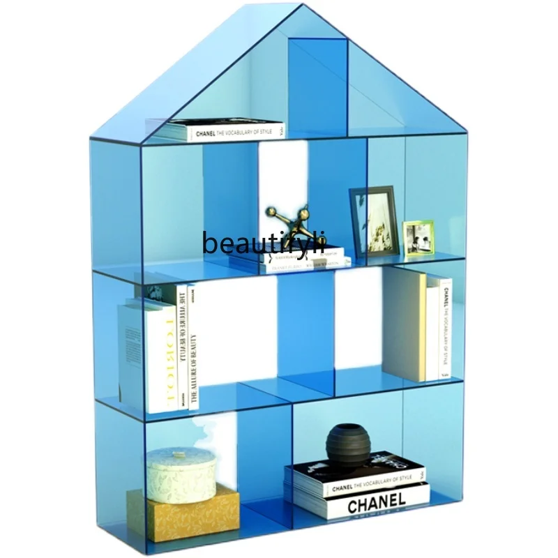 

HJ Acrylic Floor Integrated Display Stand Simple Multi-Layer Picture Book Shelf