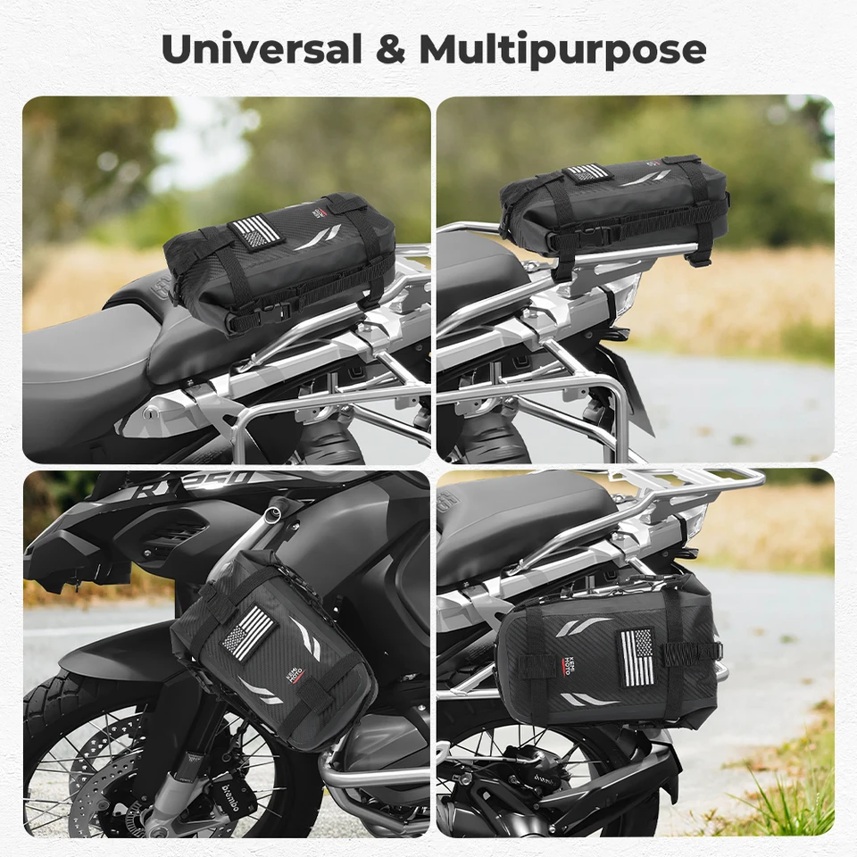 Motorrad-Stoßstangentasche IPX7 wasserdicht 8 l für Moto-Satteltaschen (gelb) QD