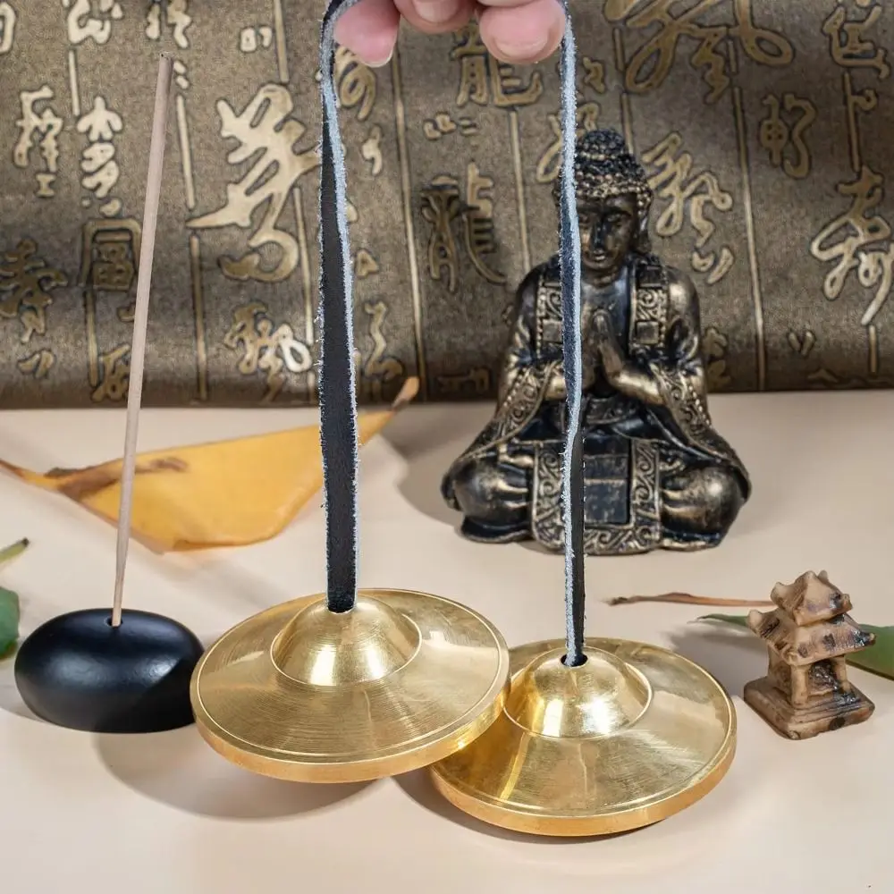 Handcrafted Tingsha Cymbal Bell Brass The Eight Auspicious Symbols Tibetan Tingsha Cymbals Spiritual Healing Mindfulness