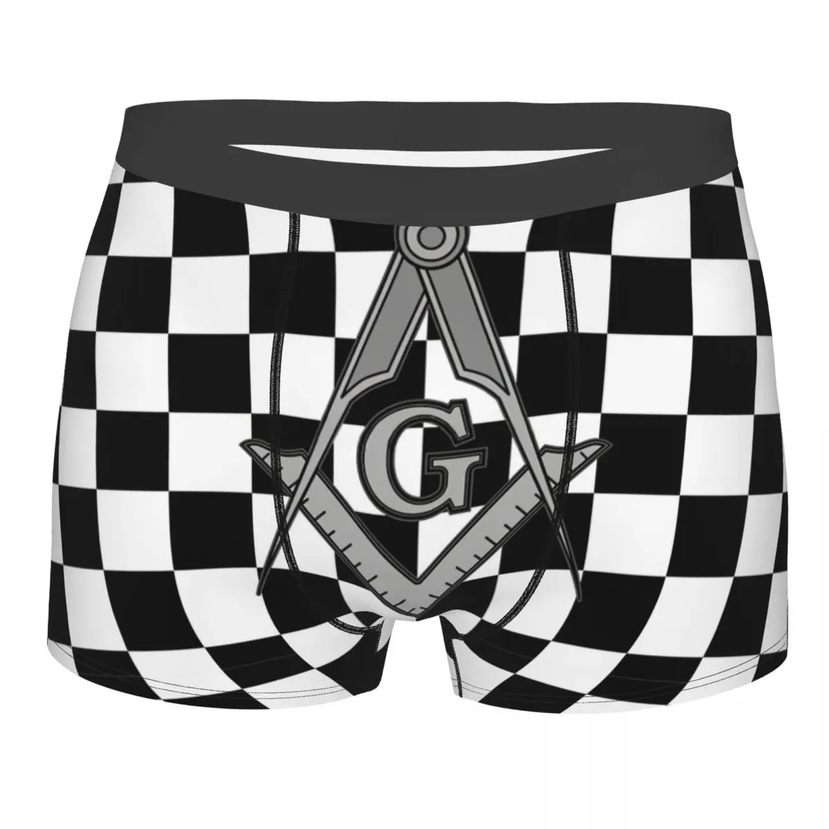 

Freemason Square And Compass Masonic Carpet Underpants Homme Panties Male Underwear Print Shorts Boxer Briefs