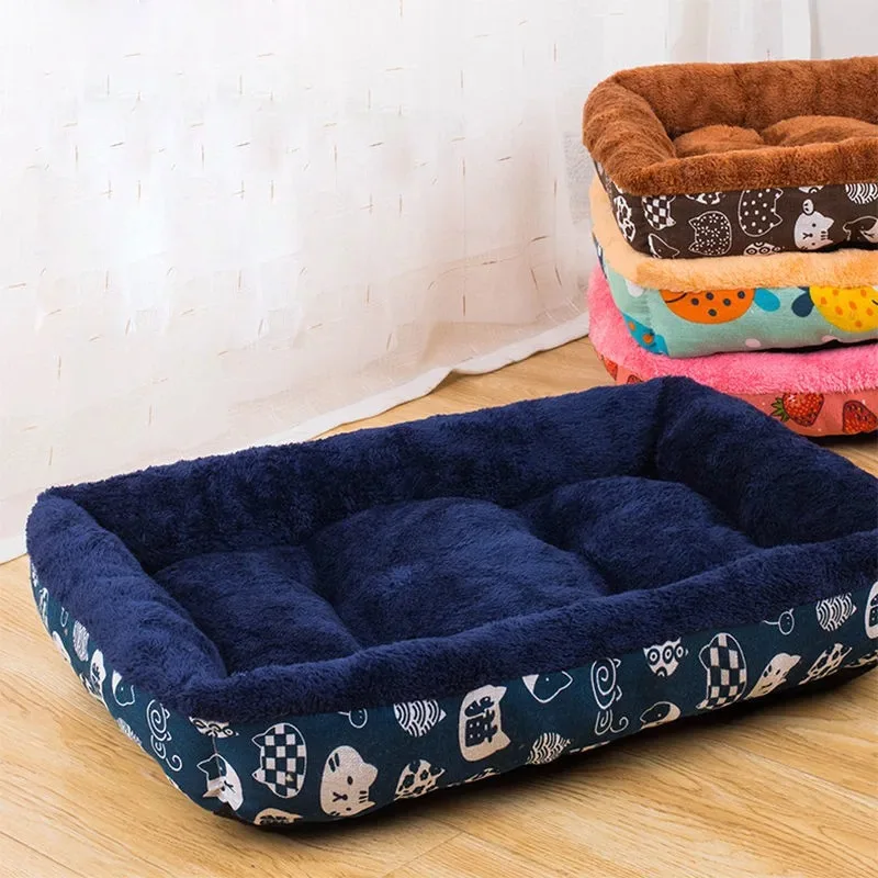 Soft Pet Bed Flannel Thickened Pet Fleece Dog House Soft Fleece Nest Dogs Baskets Mat Puppy Kennel For Cat Breathable Pets Bed pet bed pet bed mat dog kennel mat