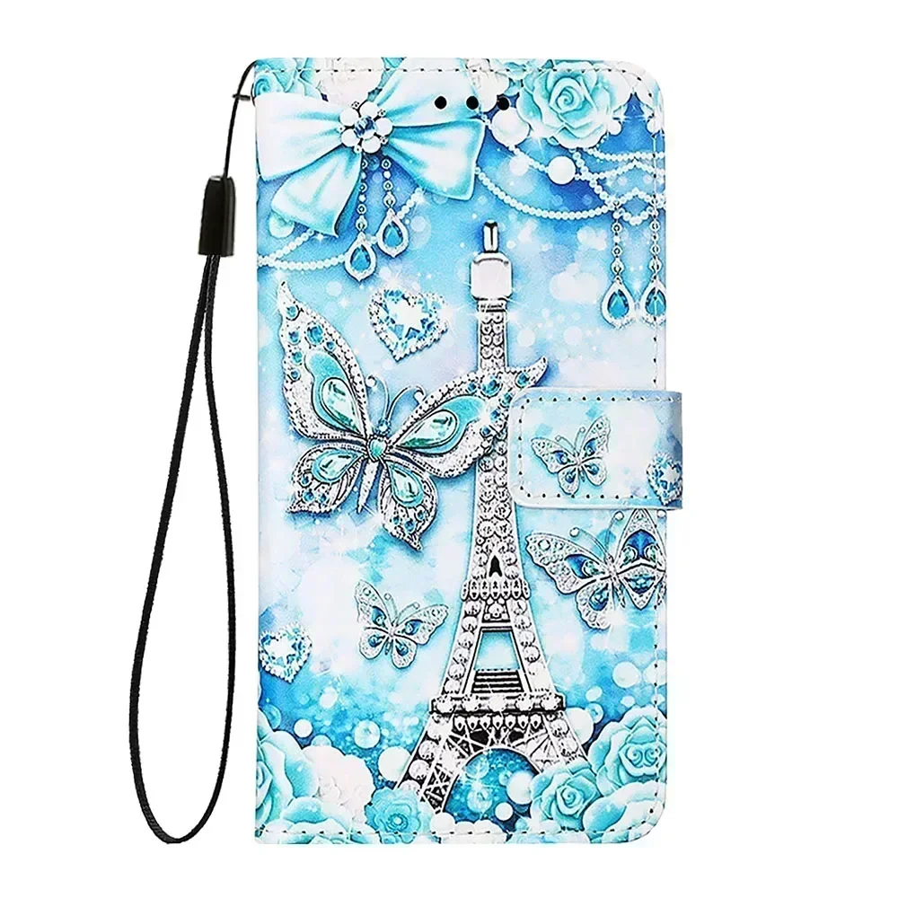 Colorful PU Leather Flip Wallet Phone Case with Card Holder