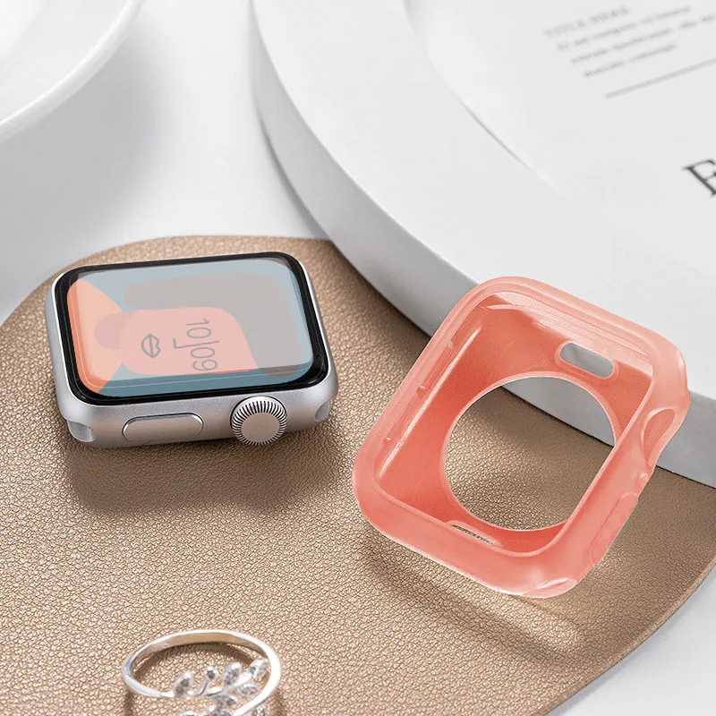 Glow-in-the-Dark Soft TPU Case for Watch, No Screen, Multiple Sizes Available