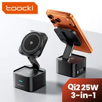 Toocki 25W QI2.2 Wireless Charger Station 3-in-1 for iPhone 17 16 Pro Max Airpods iWacth Samsung S27 for Magsafe Wirless Charger 1