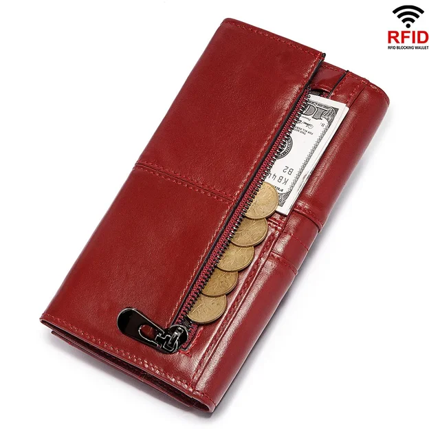 RFID 보호 기능과 대용량 수납 공간으로 편리함과 스타일을 갖춘 고급 가죽 지갑