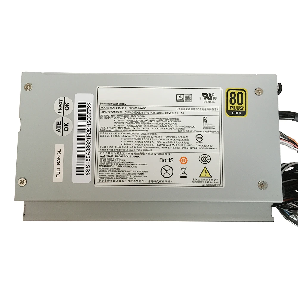 Workstation Power Supply For Lenovo C30 800W FSP800 90WSE SP50A33621 36200338 54Y8904 54Y8843 Fully Tested