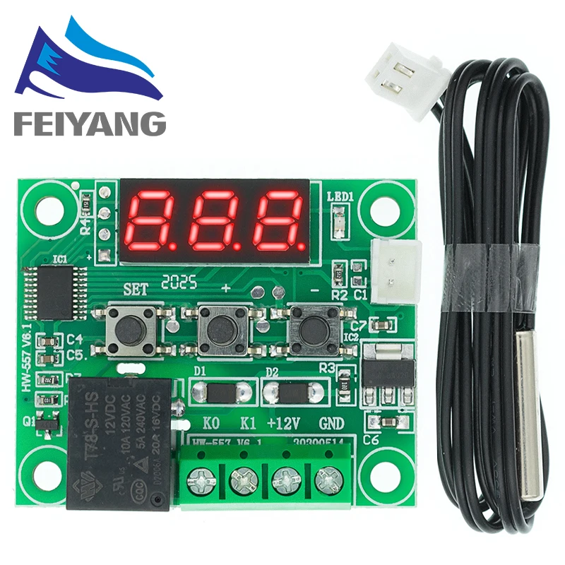 W1209 Blue/Red light DC 12V Heat Cool Temp Thermostat Temperature Controller