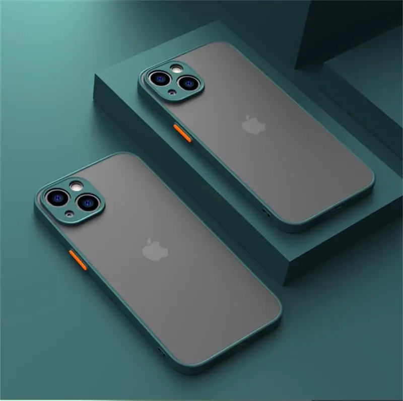 Armor Translucent Matte Phone Case for iPhone 17 Pro Max Air 16 15 14 Plus 13 12 11 Mini Pro Max Back Shockproof Cover Cases 3