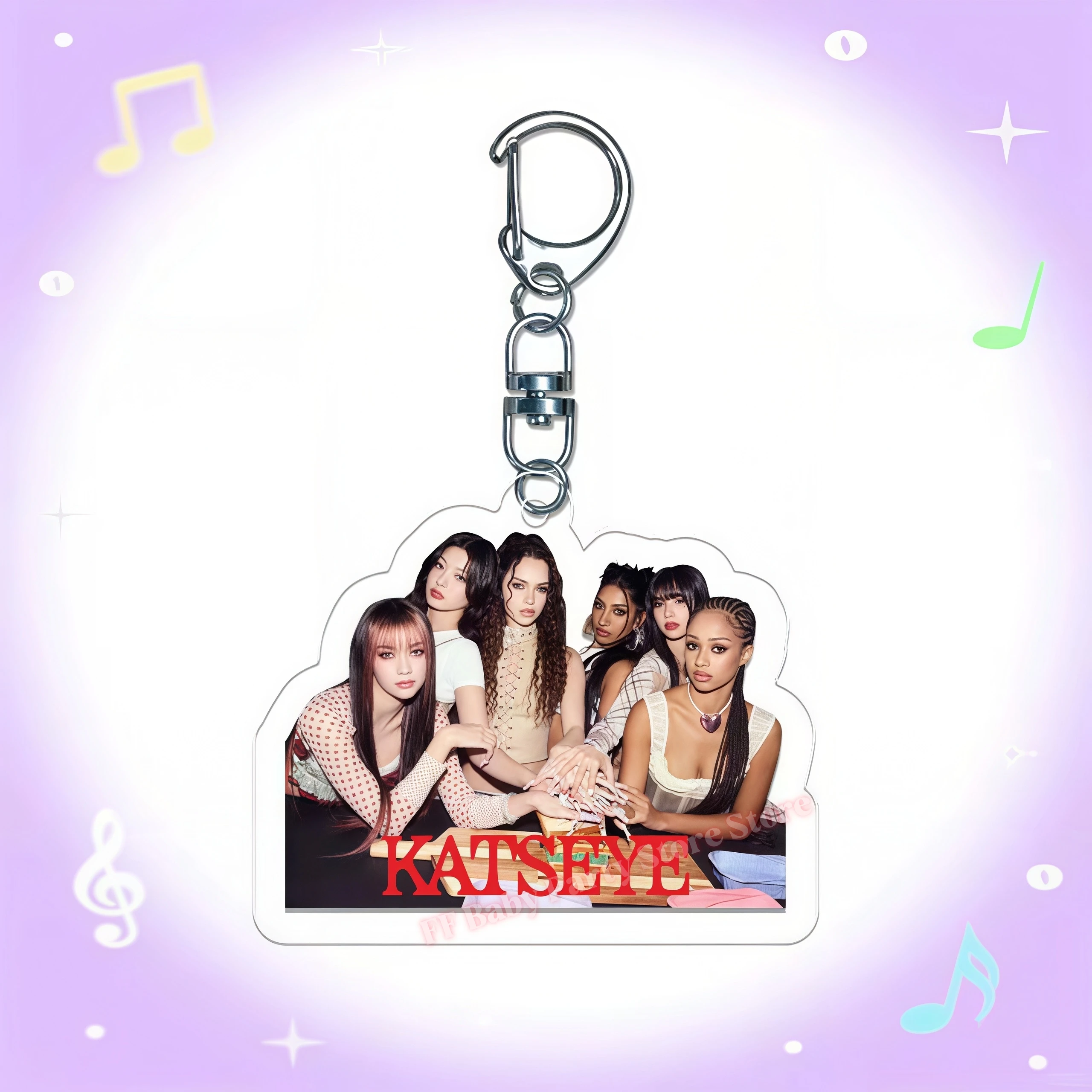 K&Katseye Schlüsselanhänger Geburtstagsparty-Zubehör Idol Kpop Mädchen Schlüsselring Geschenktüten-Füller Schulkarneval-Belohnungen Kinder-Party-Geschenk – Detail 7
