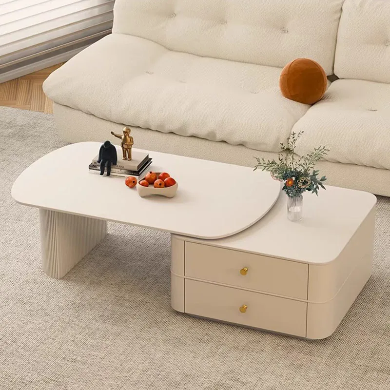 

Unique Storage Coffee Table Living Room Originality Simple Retro Style Coffee Tables Modern Oval Kaffee Tische Home Furniture
