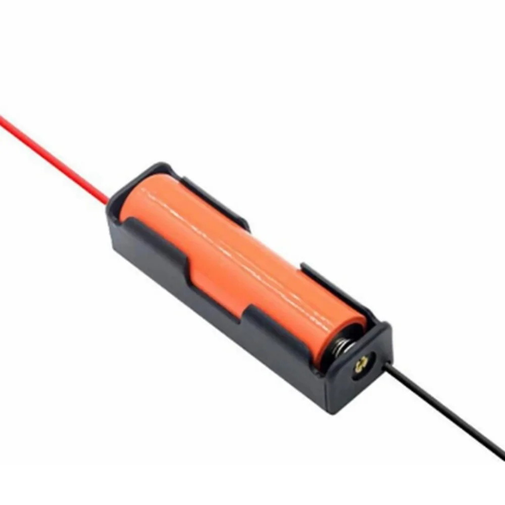 18650 Battery Case Holder with Wire Bundle,10pcs DIY Battery Storage Boxes, 18650 1 Bay Cell Battery Holder, 1 Slots 10pcs